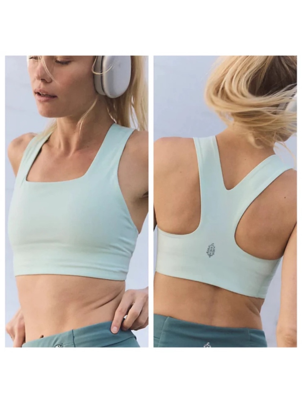 Free People Movement Win Win Sports Bra Pistachio Green Size Small